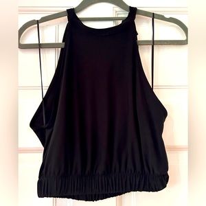 Zara black dress top halter size small - new without tags